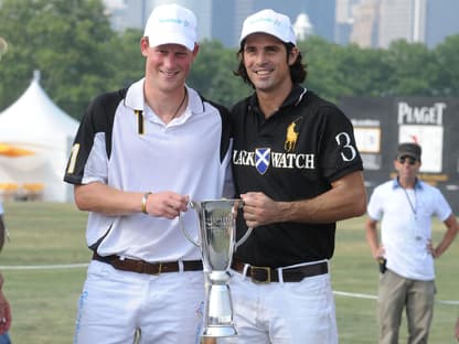 Prinz Harry und Nacho Figueras beim Polo-Spiel, 2010.