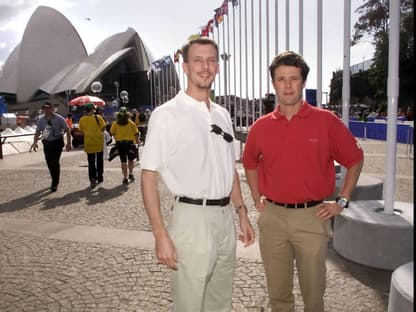 Prinz Joachim und Prinz Frederik im Jahr 200 in Sydney. 