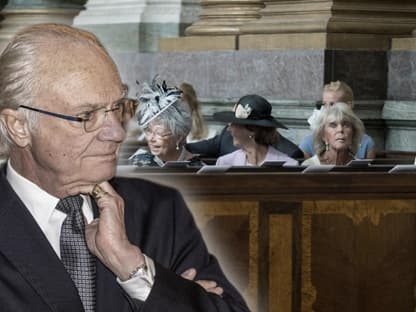 König Carl Gustaf und seine Schwestern. 