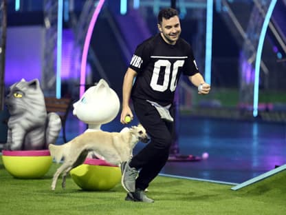 Lars Steinhöfel mit seinem Hund bei "Top Dog Germany"