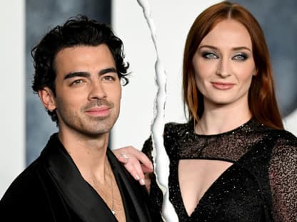 Joe Jonas und Sophie Turner mit Riss in der Mitte