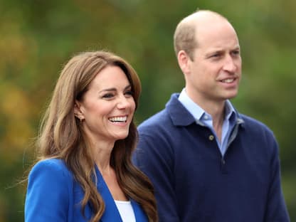 Prinzessin Kate und Prinz William bei einem Pressetermin. 