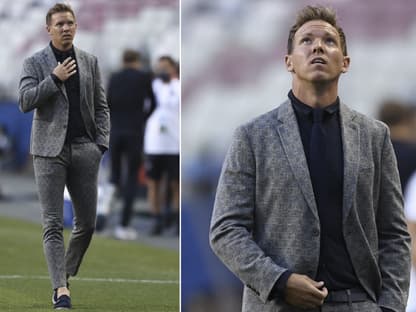 Julian Nagelsmann in einem ausgefallenen Anzug 