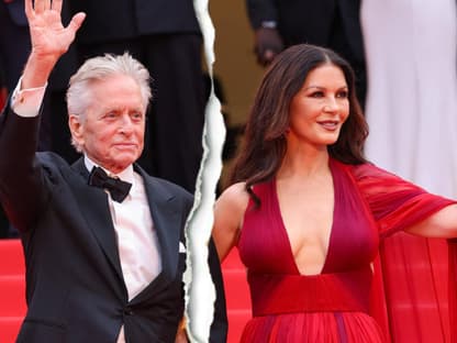 Michael Douglas und Catherine Zeta-Jones winken