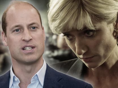 Prinz William und Elizabeth Debicki als Prinzessin Diana in "The Crown". 