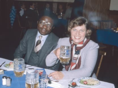 Christiane Pearce-Blumhoff mit ihrem Ehemann Charles, 1980