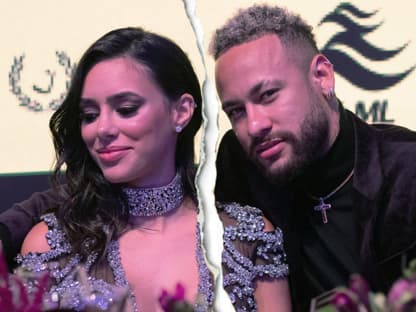 Neymar und Bruna Biancardi mit Riss in der Mitte