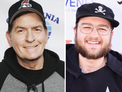 Aktuelle Aufnahmen von Charlie Sheen und Angus T. Jones