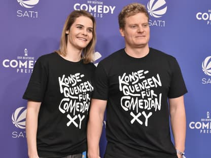 Hazel Brugger und Thomas Spitzer beim Comedy Preis