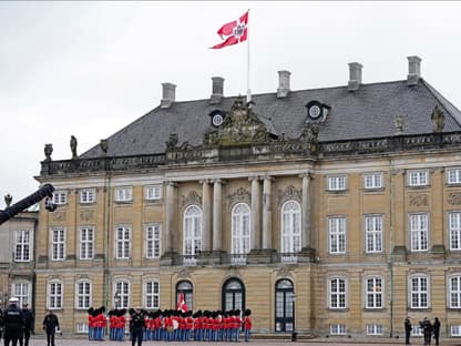 Schloss Amalienborg vor der Abdankung von Königin Margrethe. 