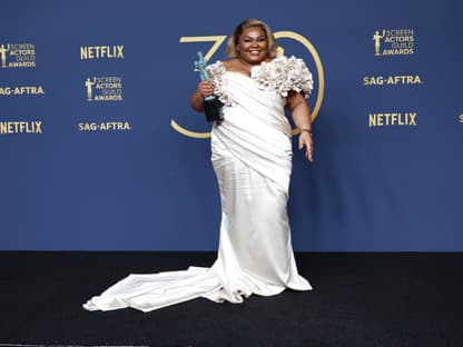 Da'Vine Joy Randolph im weißen Kleid bei den SAG Awards 2024