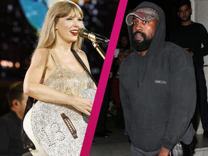 Taylor Swift sieht glücklich aus, Kanye West wirkt erschrocken