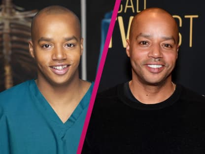 Collage Donald Faison früher heute