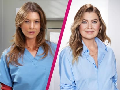 Collage Meredith Grey früher heute