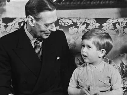 König George VI. und Enkel Prinz Charles