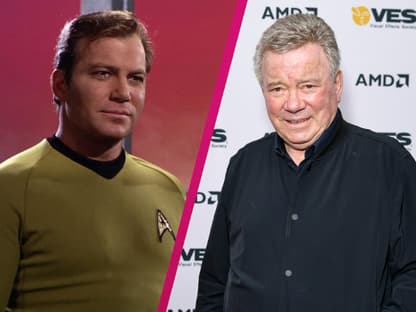 Collage William Shatner früher und heute