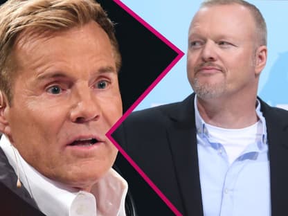 Dieter Bohlen und Stefan Raab schauen ernst