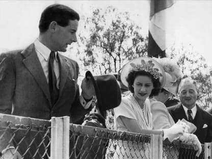 Peter Townsend und Prinzessin Margaret 1955