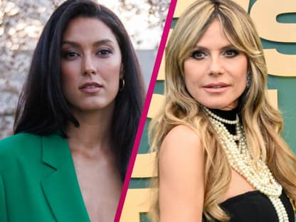 Rebecca Mir und Heidi Klum gucken ernst