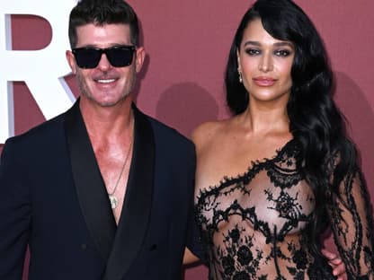 Robin Thicke und April Love Geary bei der amfAR-Gala in Cannes 2024