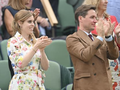 Beatrice und Edoardo klatschen, Wimbledon 2024