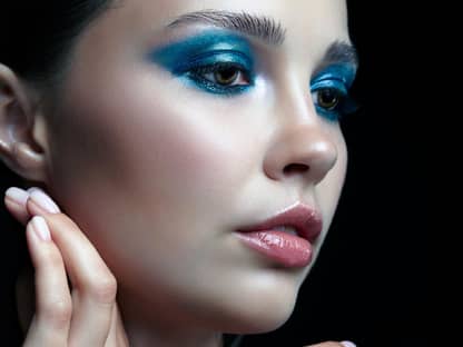 Blaues Make-up