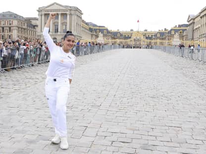 Salma Hayek bei den Olmypischen Sommerspielen 2024