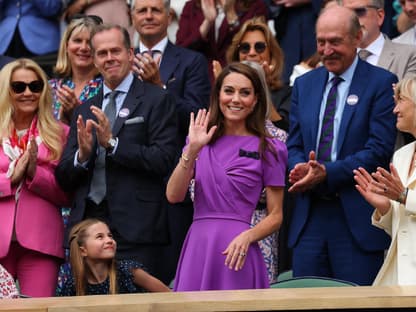 Prinzessib Kate mit Tochter Charlotte in Wimbledon