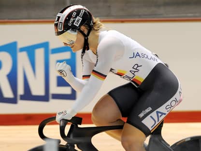 Kristina Vogel auf dem Bahnrad