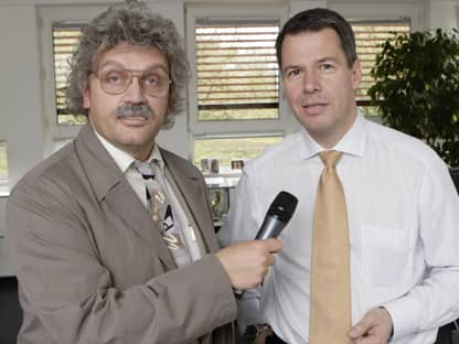 Peter Kloeppel mit Hape Kerkeling als Horst Schlämmer 2005