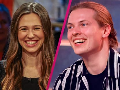 Ann-Kathrin Bendixen und Gabriel Kelly lachen