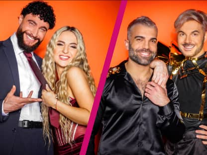 Emma und Umut und Rafi und Sam beim "Sommerhaus der Stars"