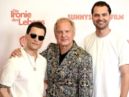 Rocco Stark, Uwe Ochsenknecht und Jimi Blue Ochsenknecht bei der Premiere des Kinofilms Die Ironie des Lebens 