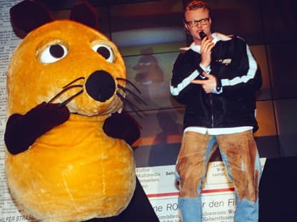 Stefan Raab mit der "Maus" 1996