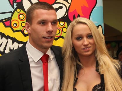 Lukas Podolski und Monika Podolski im Jahr 2011