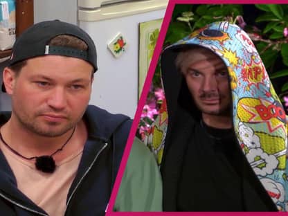 Raúl Richter und Sam Dylan schauen ernst bei "Das Sommerhaus der Stars"