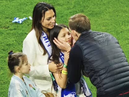 Thomas Tuchel mit seiner Familie nach einem Spiel