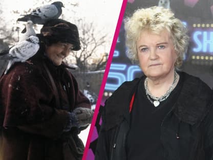 Collage: Brenda Fricker alias Taubenfrau