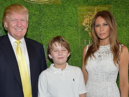 Donald und Melania Trump mit Sohn Barron, 2015