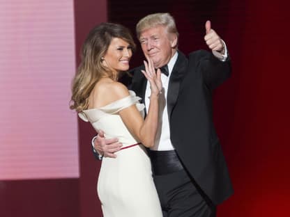 Melania & Donald Trump strahlen