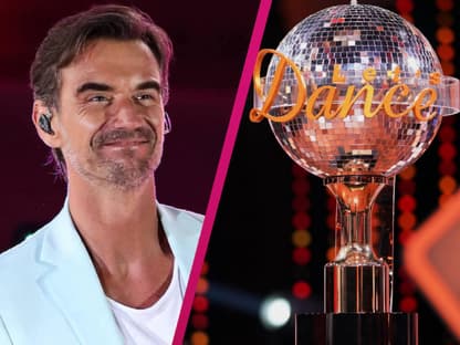 Collage Florian Silbereisen und Let's Dance Pokal