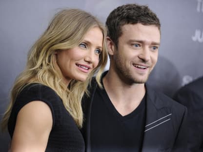 Cameron Diaz und Justin Timberlake lächeln