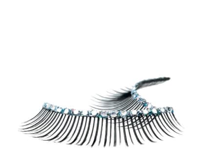 Glamourös: Glam Lashes: Bandwimpern mit Glitzersteinchen von Artdeco, ca. 10 Euro  
