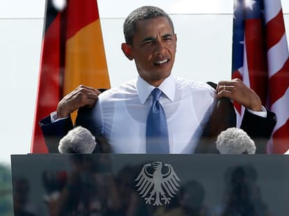 Da war es etwas warm in Berlin- jedoch Obama hatte eine wichtige Nachricht an Moskau: Atomwaffen müssen abgeschafft werden