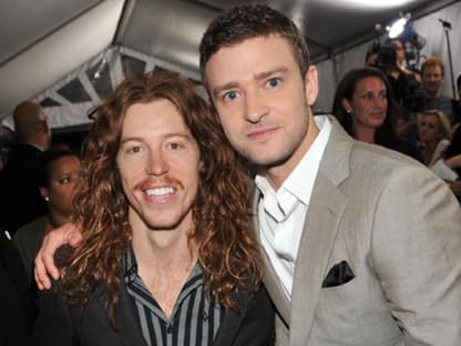 Snowboard-Star Shawn White und Justin Timberlake