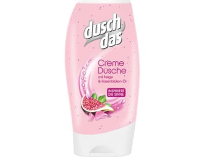 So fängt der Tag schon unter der Dusche gut an! Das "Feige und Rosenblüten-Öl"-Duschgel stimuliert die Sinne, erfrischt und umhüllt den Körper mit einem cremigen Schaum. "Creme Dusche mit Feige & Rosenblüten-Öl" von Dusch Das, 250 ml ca. 2 Euro