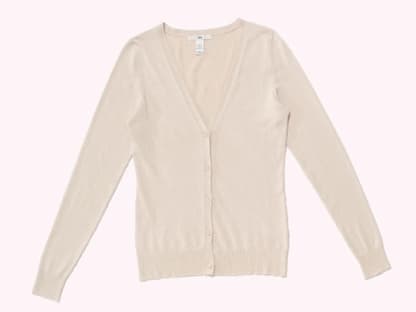 Cardigan 
von H&M, 
ca. 20 Euro