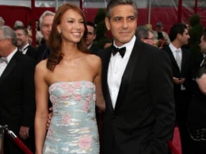 George Clooney mit seiner Freundin Sarah Larsson