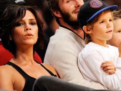 Die Beckhams haben nur Augen für die "L.A. Lakers"