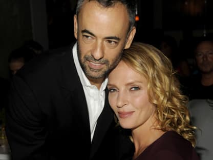 Calvin Klein Designer Franciso Costa mit Uma Thurman auf der Calvin Klein After Show Party